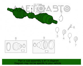 Axul cu came pentru roata din fata dreapta a Jeep Compass 11-16 2.4 tip 1, fara clema.