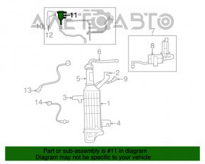 Ventil de ventilație a rezervorului de combustibil Chrysler 200 11-14