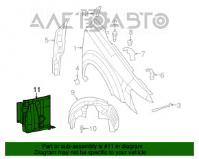 Protecția arcului lateral frontal stânga Dodge Journey 11-