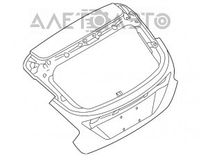 Ușa portbagajului asamblată Ford Focus mk3 15- restilizare 5 uși, negru UH