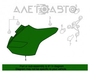 Lampa stânga Ford Focus mk3 15-18 restilizat 5 uși halogen