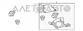 Capacul amortizorului frontal stânga jos Mazda 6 13-17 negru