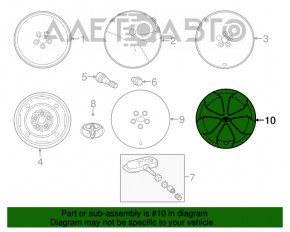 Capac roată R15 Toyota Prius 30 13-15 restilizat tip 1 pentru vopsire.