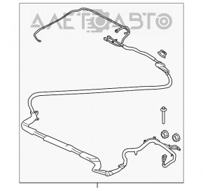 Cablu de putere inversor-baterie Ford C-max MK2 13-18 tip 2, suportul este rupt.