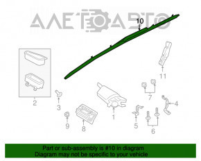 Perna de siguranță airbag, cortină laterală stânga Ford Escape MK3 14-15 tip 2, cartuș pirotehnic ruginit