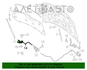 Manerul de deschidere a capotei pentru Lincoln MKC 15- subcapotă nou OEM original