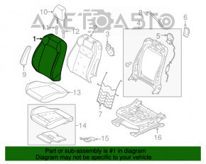 Scaun de pasager Ford Mustang mk6 15- fără airbag, cupé, electric, piele bej.