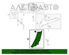 Capac spate stânga jos Ford Focus mk3 11-18 5d negru