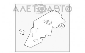 Capac spate central dreapta Ford Focus mk3 11-18 4d negru, zgarieturi