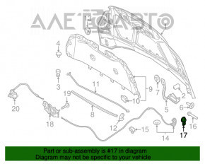 Manerul de deschidere a capotei Ford Focus mk3 11-18, interior, zgârieturi.