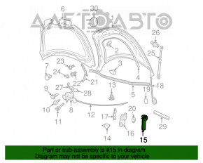 Manerul de deschidere a capotei pentru VW Tiguan 09-17, nou, original OEM.