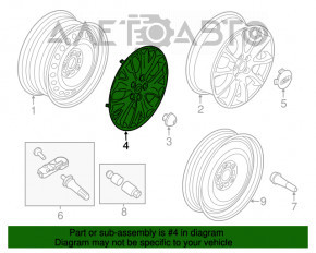 Capac roată R16 5*108 Ford Fusion mk5 13-20 sub vopsire