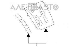 Capacul manetei de schimbare a vitezelor pentru cutia de viteze Jeep Compass 11-16 tip 2.