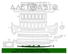 Защита переднего бампера Jeep Compass 11-16