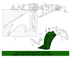 Подкрылок передний левый Infiniti G25 G35 G37 4d 06-14 передняя часть