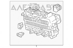 Blocul de siguranțe sub torpedou pentru Nissan Rogue 14-20