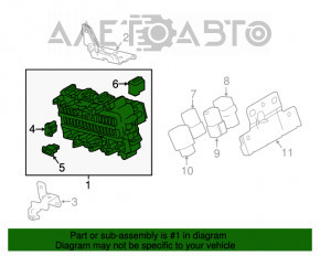 Blocul de siguranțe subtorpedou Nissan Rogue 14-20