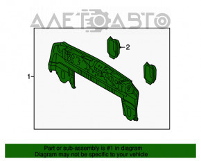 Panoul din spate al modelului Lexus RX350 RX450h 10-15 cu cleme de amplificator.