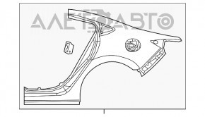 Четверть крыло задняя левая Mazda 6 13-17 красная, мелкая тычка