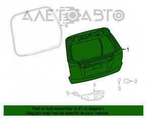 Ușa portbagajului goală Toyota Prius V 12-17 albastră 787