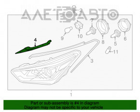 Suport far stânga, sus, interior Hyundai Santa FE Sport 13-18