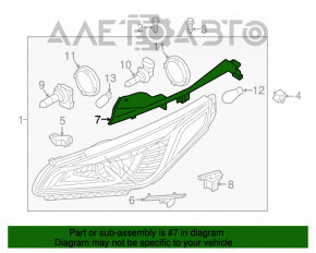 Capac faruri dreapta superioara Hyundai Sonata 15-17 nou original