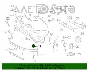 Prindere buza bara fata stanga Toyota Rav4 16-18 restilizat nou OEM original