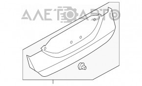 Capacul portbagajului Ford Fusion mk5 17-18 cu numarul, zgarietura