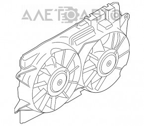 Difuzorul carcasei radiatorului asamblat Ford Mustang mk6 15- 2.3T nou aftermarket