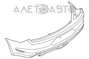 Bara spate goală Ford Mustang mk6 15-17 premium cu senzori de parcare.