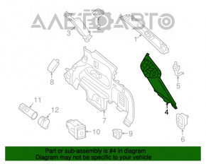 Capac spate stânga Infiniti JX35 QX60 13- gri spate, zgârietură