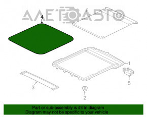 Geamul panoramic din spatele Infiniti JX35 QX60 13- zgârieturile