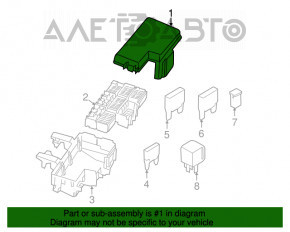 Blocul de siguranțe sub capotă pentru Ford Mustang mk6 15- 3.7 fără carcasă