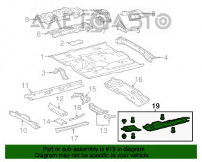 Capacul pragului drept Toyota Camry v55 15-17 SUA