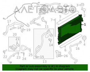 Radiator de răcire apă Ford Escape MK3 13-16 1.6T 2.0T 2.5