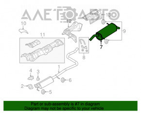 Silentioză spate cu tanc pentru Ford Fiesta 11-19 1.6 4d.