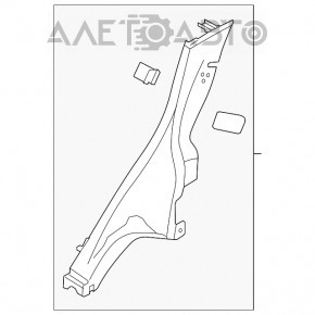 Capac spate stânga inferioară Ford Fiesta 11-19 4d negru