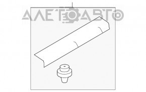 Capac prag fata stanga Ford Fiesta 11-19, neagra, crapatura in fixare