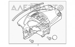 Torpedo față goală Ford Fiesta 11-19 neagră