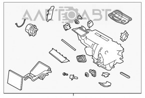 Печка в сборе Ford Fiesta 11-19 двухзонная