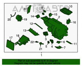 Печка в сборе Ford Fiesta 11-19 двухзонная