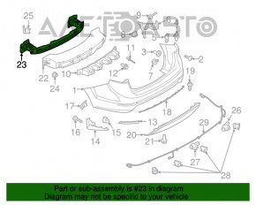 Amplificatorul pentru bara spate Ford Fiesta 11-19 4d