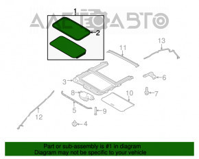 Geamul portierei Ford Fiesta 11-19