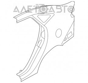 Aripa spate stânga Ford Fiesta 11-19 4 uși.