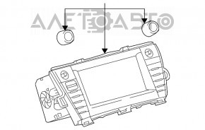 Monitor, display, navigație Toyota Prius 30 10-12 JBL, senzorul nu funcționează.