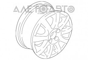 Roată de 16 inch pentru VW Jetta 19 - tip 1, cu o bordură ușoară.