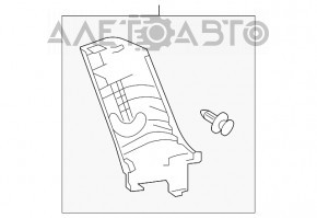 Capac spate dreapta față Toyota Highlander 14-19 gri, uzată.