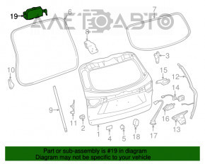 Компьютер управления дверью багажника Toyota Highlander 14- слом креп