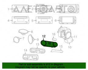 Dinamica ușii portbagajului Jeep Compass 11-16 negru