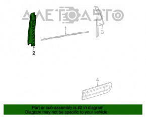 Panoul lateral din spate al ușii drepte Fiat 500L 14- față nisip